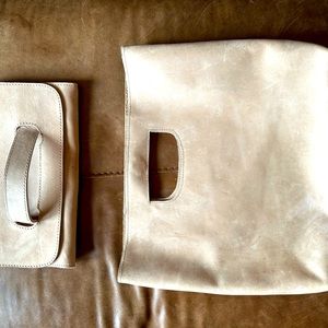 Lot of TWO Able Genuine Leather Clutches